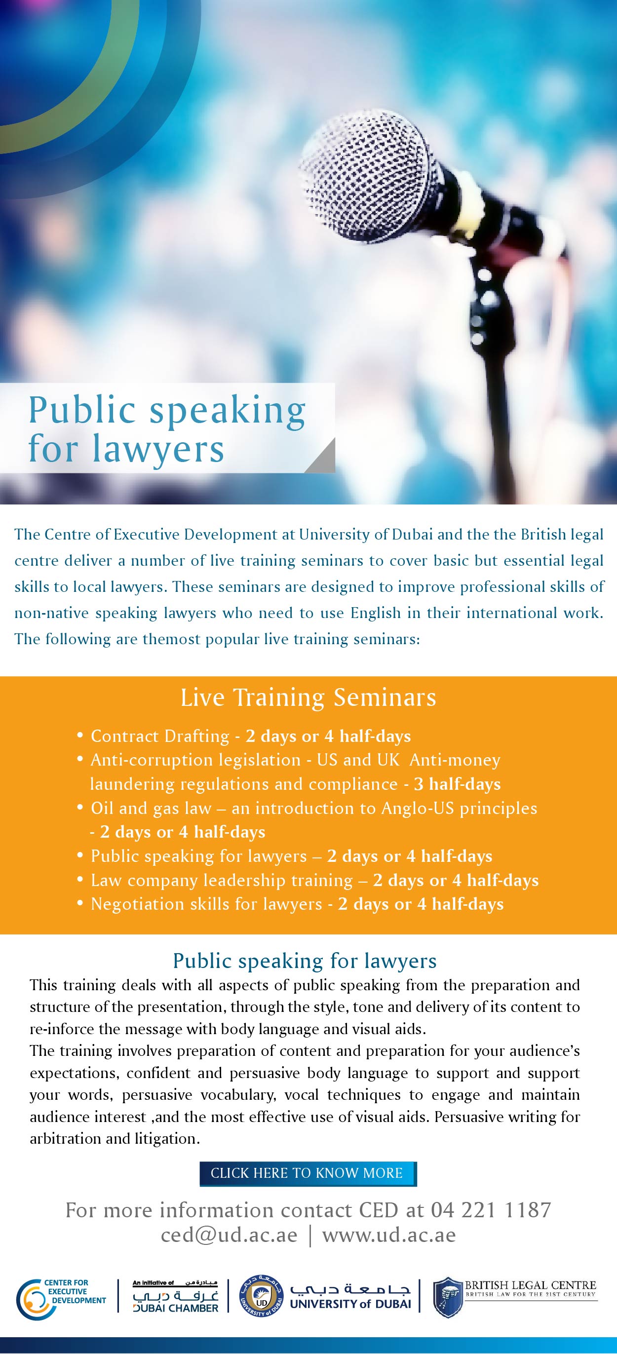 Dubai Uni - Public speaking